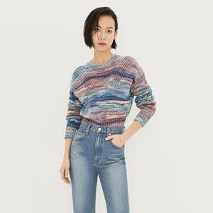 VERONICA BEARD Asmara Space-dyed Sweater In Blue Multi